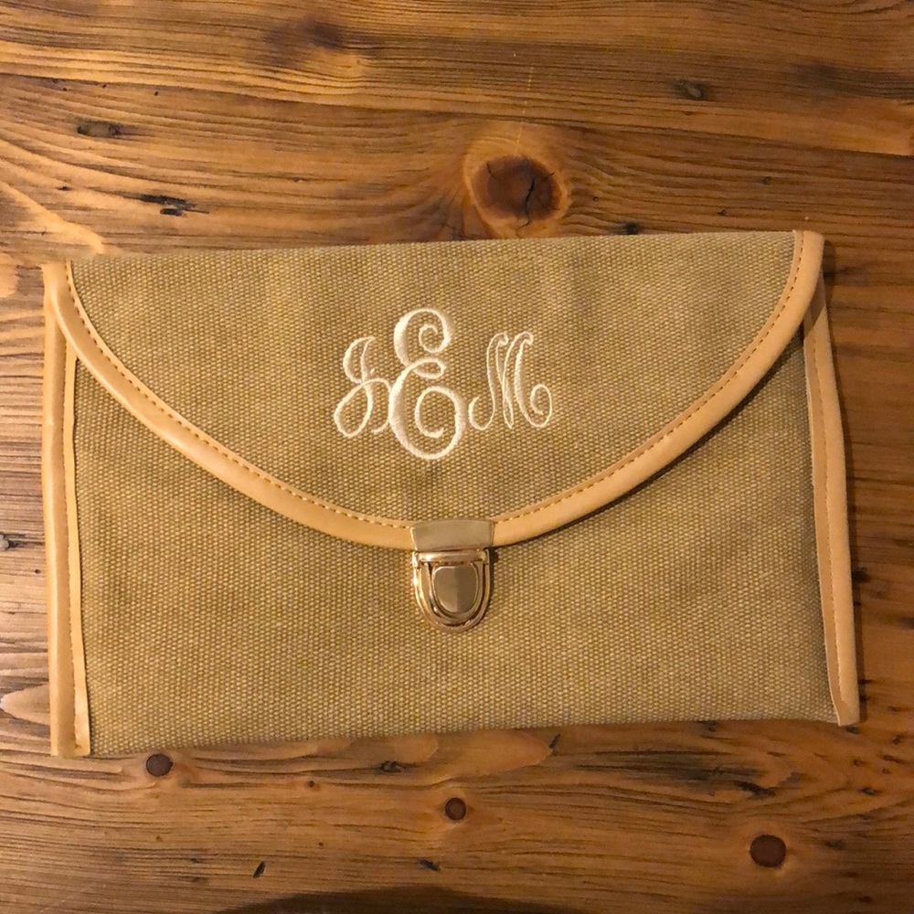 jEm monogrammed clutch purse
